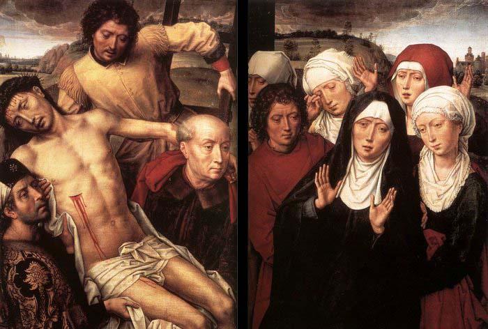 MEMLING, Hans Diptych with the Deposition France oil painting art